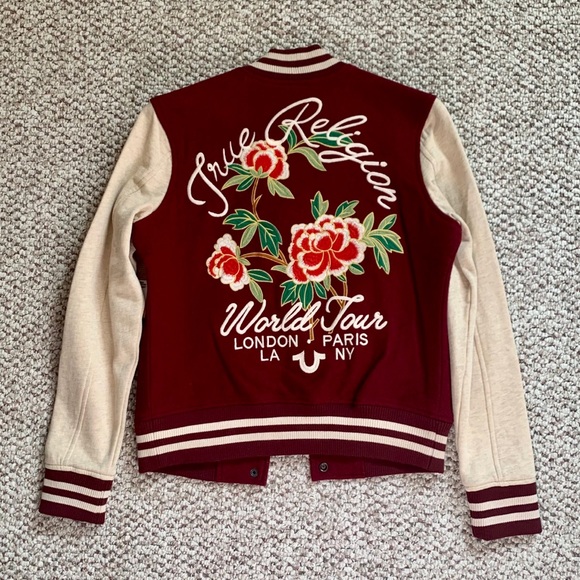NWT True Religion Souvenir Varsity Jacket sz S - Picture 4 of 5